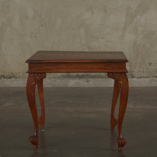 ANGLO INDIAN BRASS INLAID GAMES TABLE